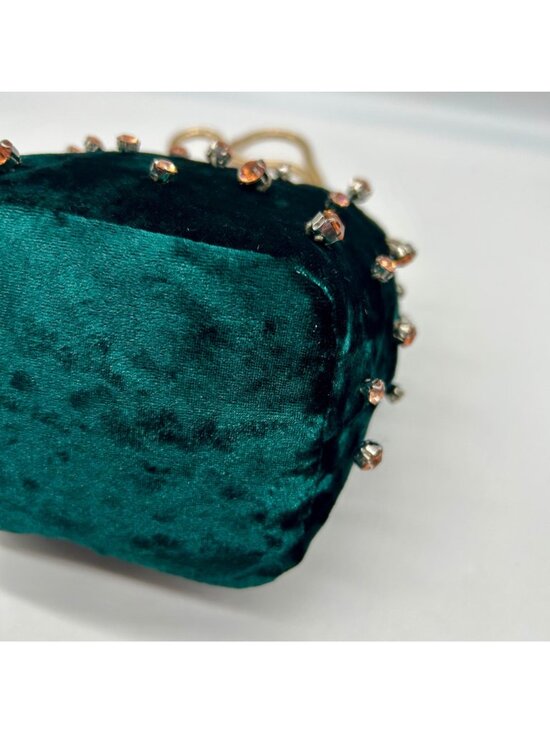 Madison West Green Velvet Party Bucket Bag main image 10